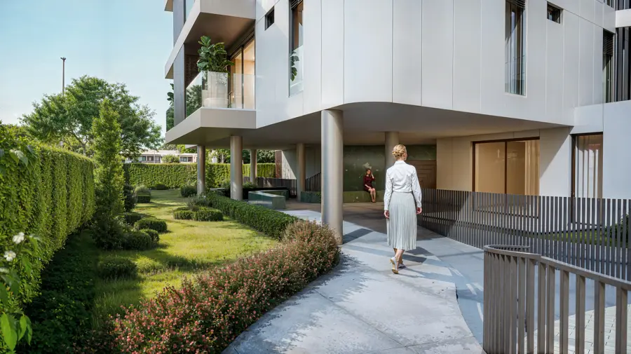 Jardins e espaços exteriores do Atlantis Residences
